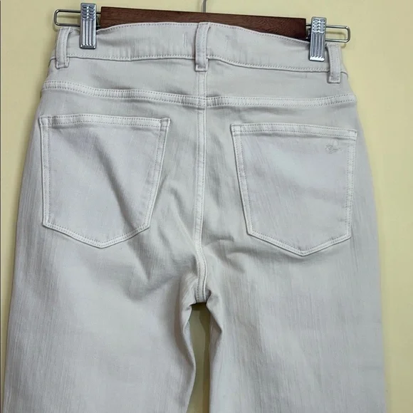 DL1961 Bridget Instasculpt High Rise Bootcut Hem Split Jeans Ecru Size 26 - Picture 16 of 17